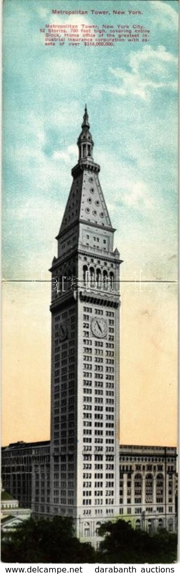 ** T2/T3 New York, Metropolitan Tower. Folding Card (28 Cm X 8,8 Cm) - Ohne Zuordnung