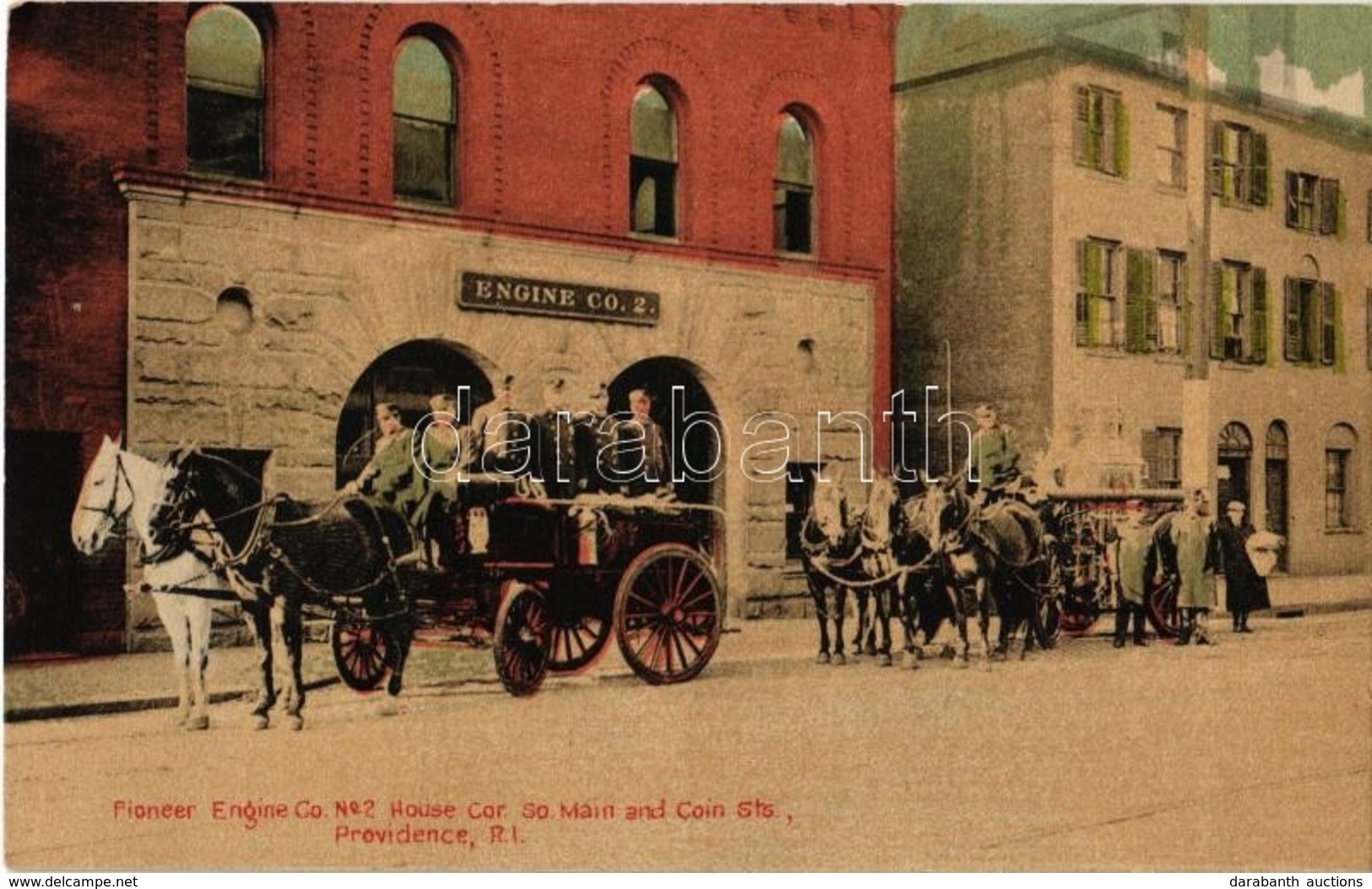 ** T2/T3 Providence, Pioneer Engine Co. No. 2. House Cor. So. Main  And Coin Sts., Firefighters  (EK) - Non Classés