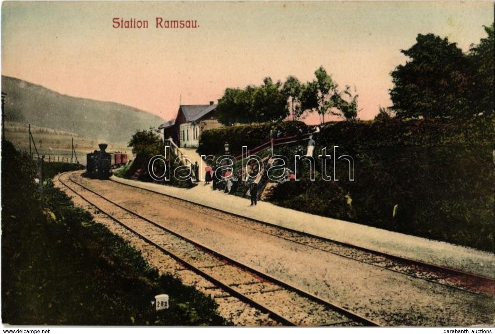 ** T2 Ramsau Am Dachstein, Station / Railway Station, Locomotive. J. Bettenhausen 412. - Non Classés