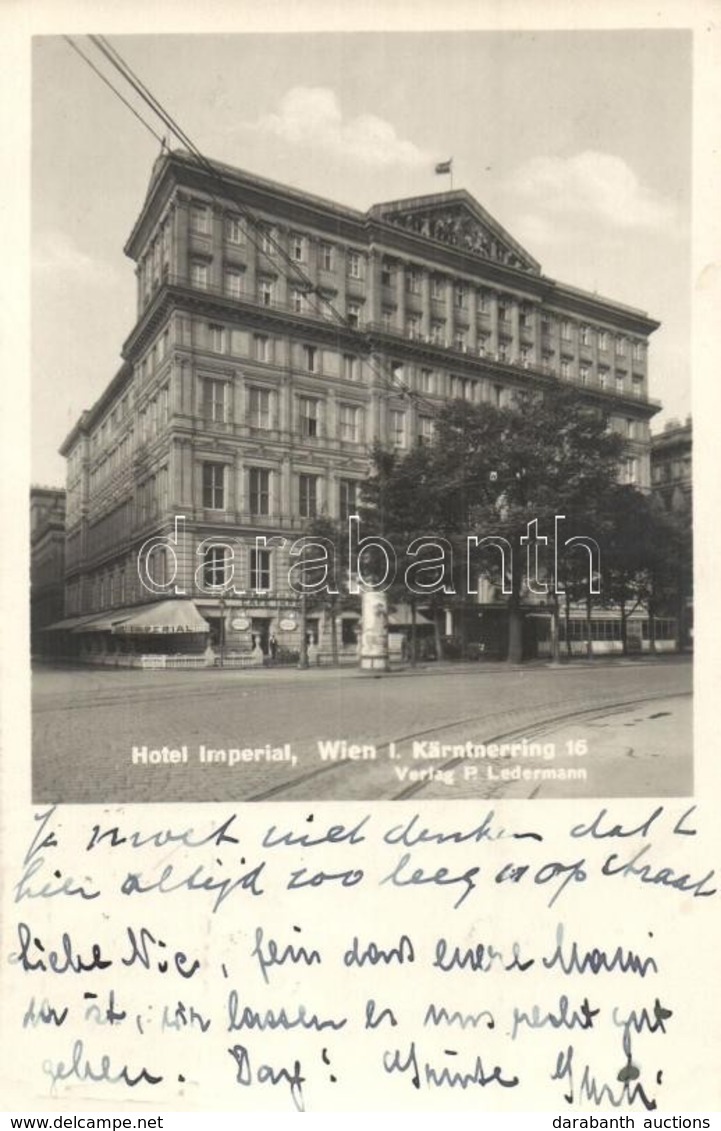 T2 Wien, Vienna, Bécs I. Hotel Imperial. Kärtnerring 16. - Non Classés