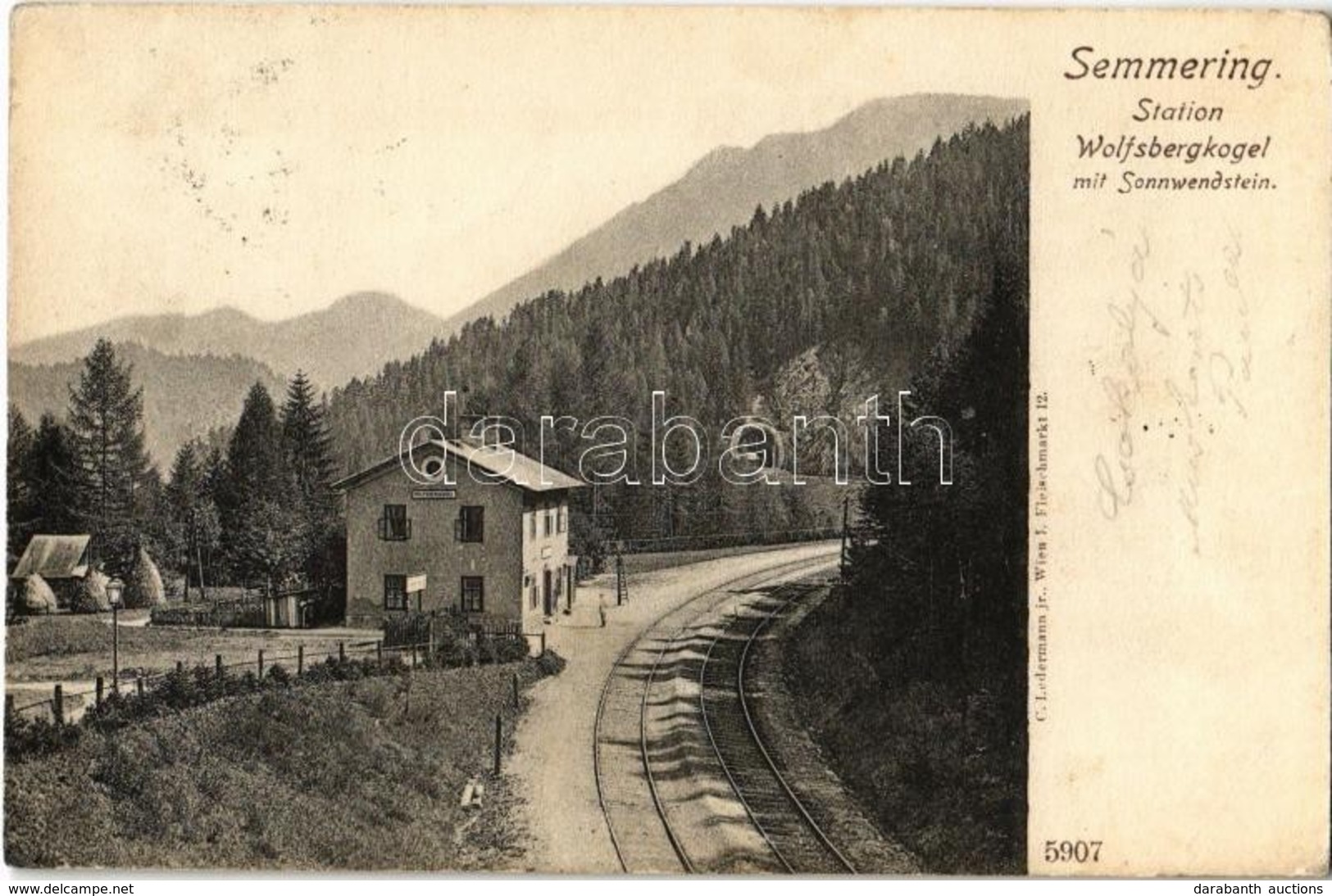 T2 1904 Wolfsbergkogel (Semmering), Station Mit Sonnwendstein / Railway Station Of The Semmeringbahn - Non Classés