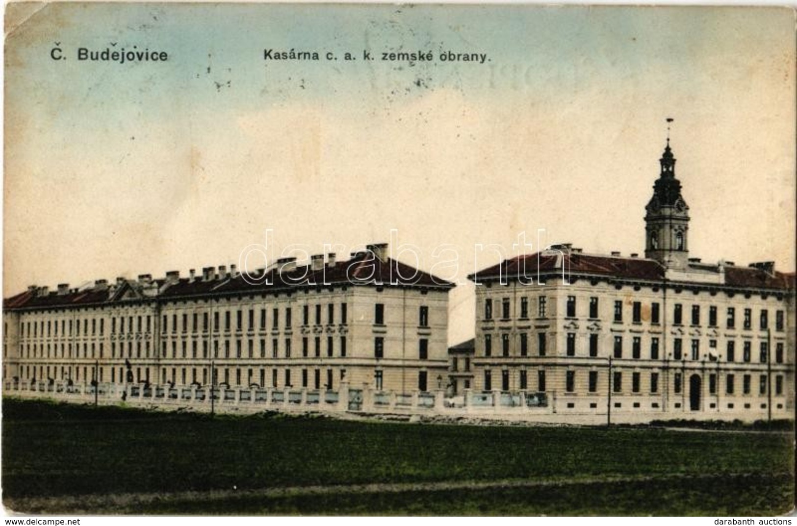 T2/T3 1908 Ceské Budejovice, Budweis; Kasárna C.a.k. Zemské Obrany / Military Barracks (EK) - Sin Clasificación