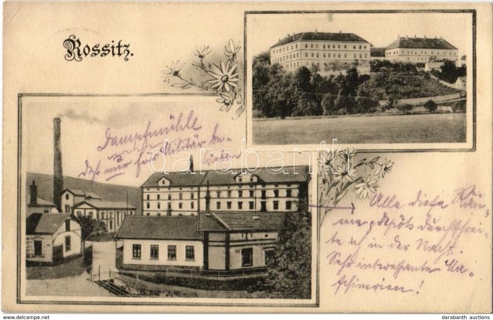 T2/T3 Rosice, Rossitz; Dampfmühle, Schloss / Mill, Castle (EK) - Ohne Zuordnung