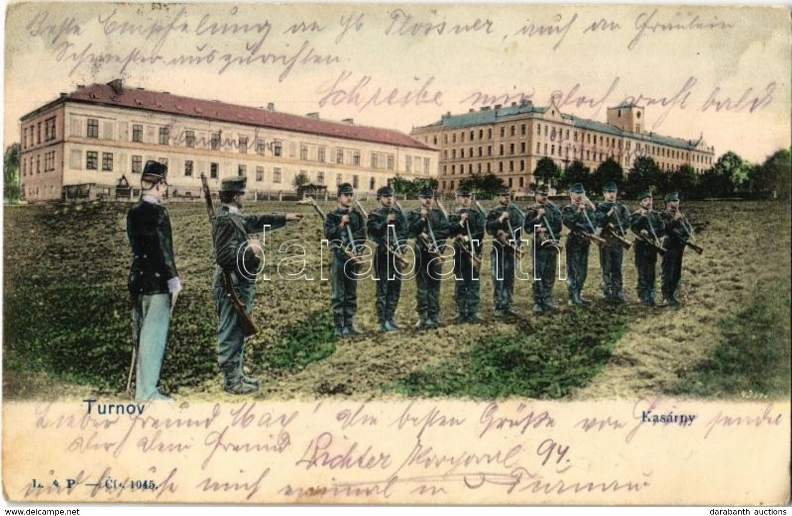 T2/T3 1903 Turnov, Turnau; Kasárny / Military Barracks With Soldiers  (EK) - Ohne Zuordnung