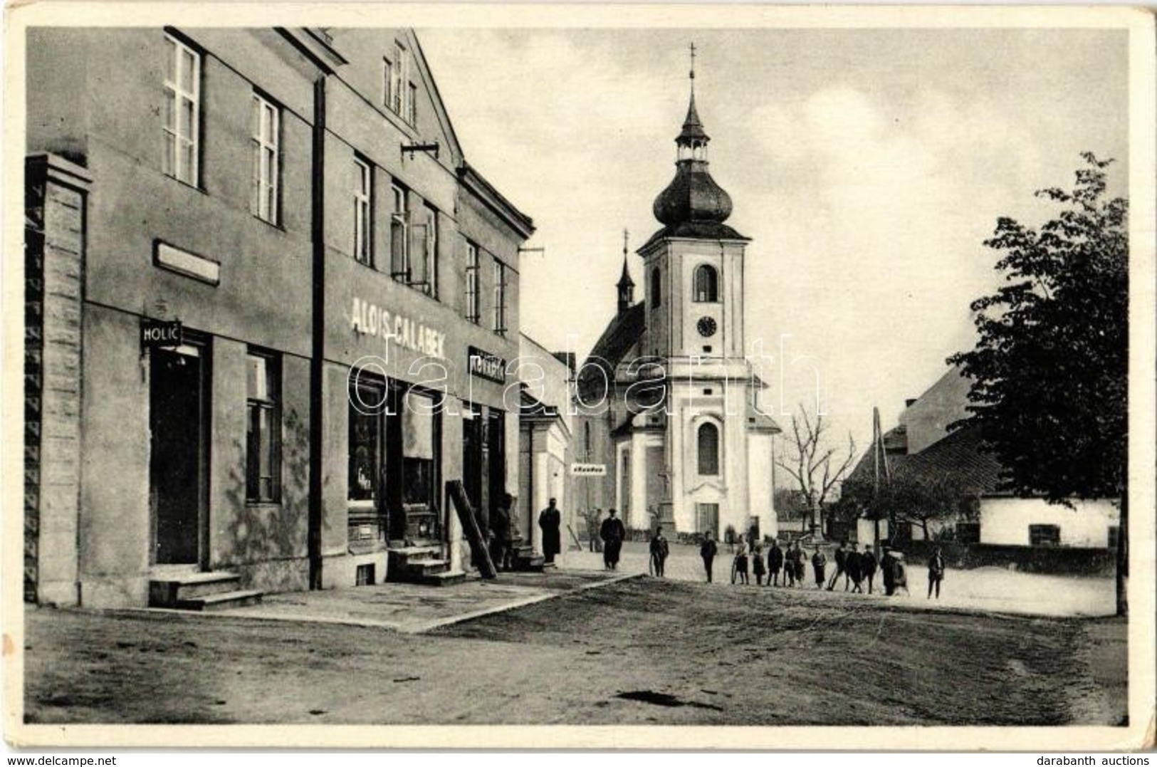 T2/T3 Velky Újezd, Square, Church, Shops Of Holic, Bata, Alois Calábek And Leopold Kovárik - Ohne Zuordnung