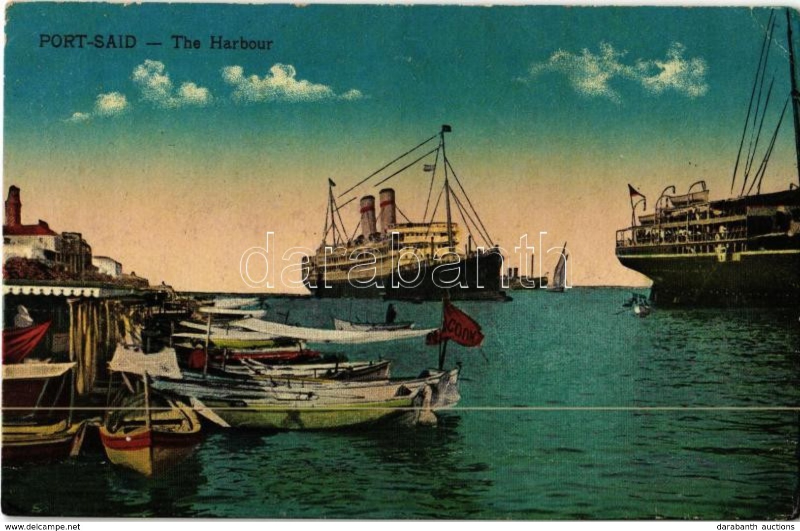 * T3 Port Said, The Harbour With Ships And Boats (fa) - Ohne Zuordnung