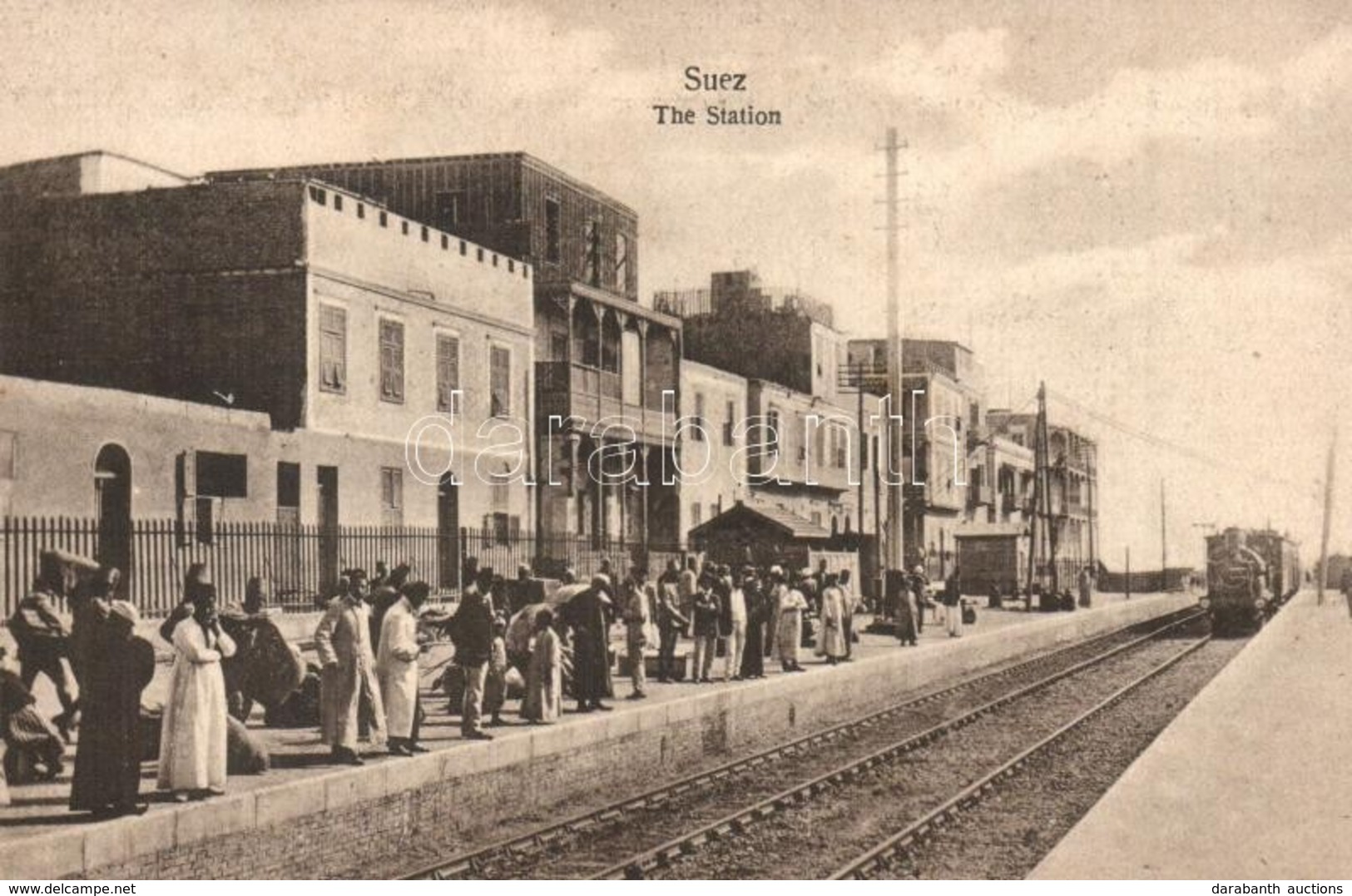 ** T2/T3 Suez, Railway Station With Locomotive / Bahnhof (fl) - Ohne Zuordnung