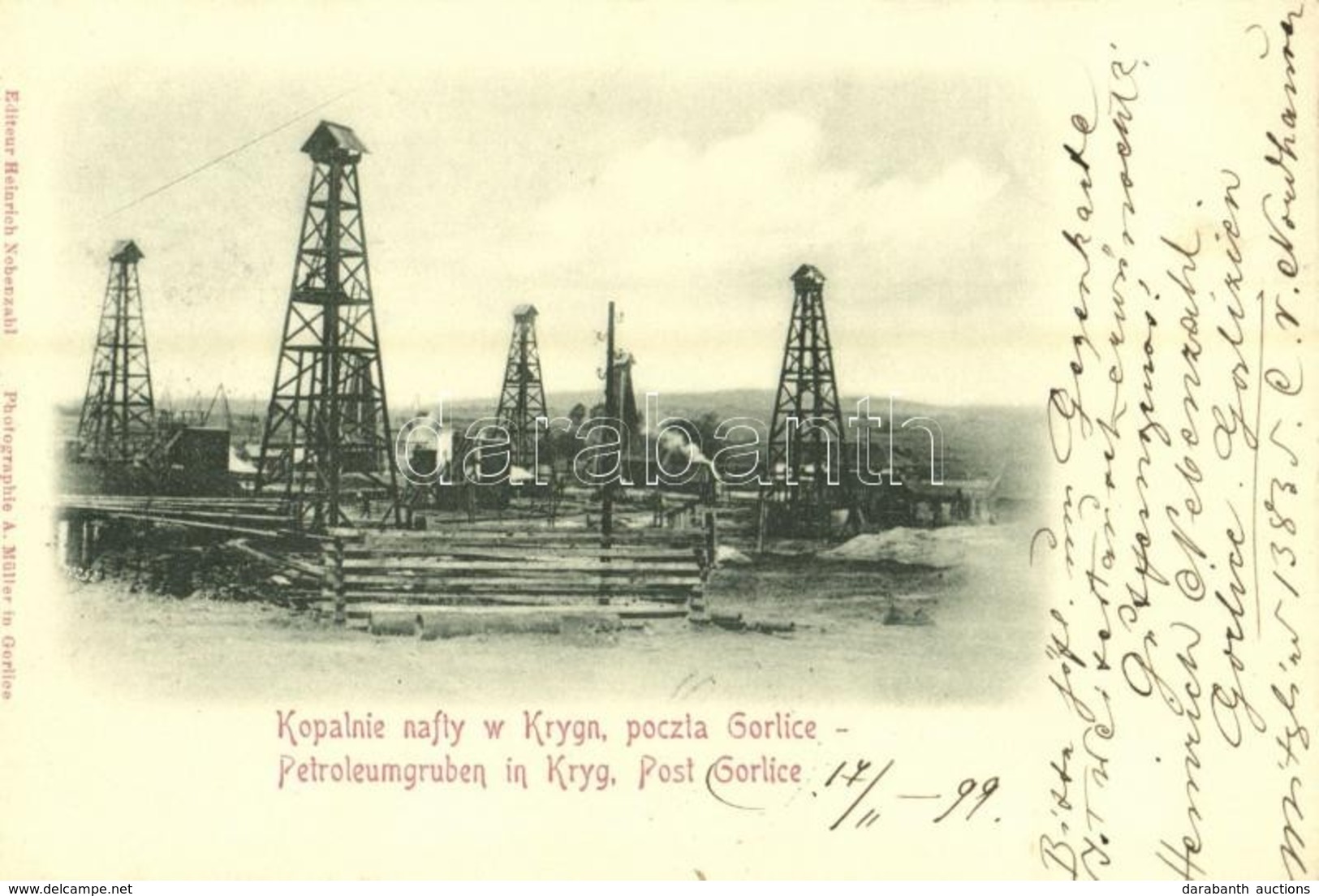 T2 1899 Kryg (Gorlice), Kopalnie Nafty / Petroleumgruben / Oil Mine With Oil Wells - Non Classés