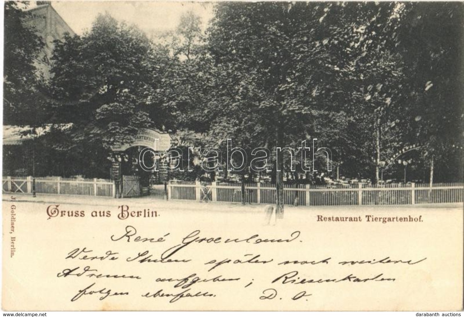 T2/T3 1898 Berlin, Restaurant Tiergartenhof  (EK) - Sin Clasificación