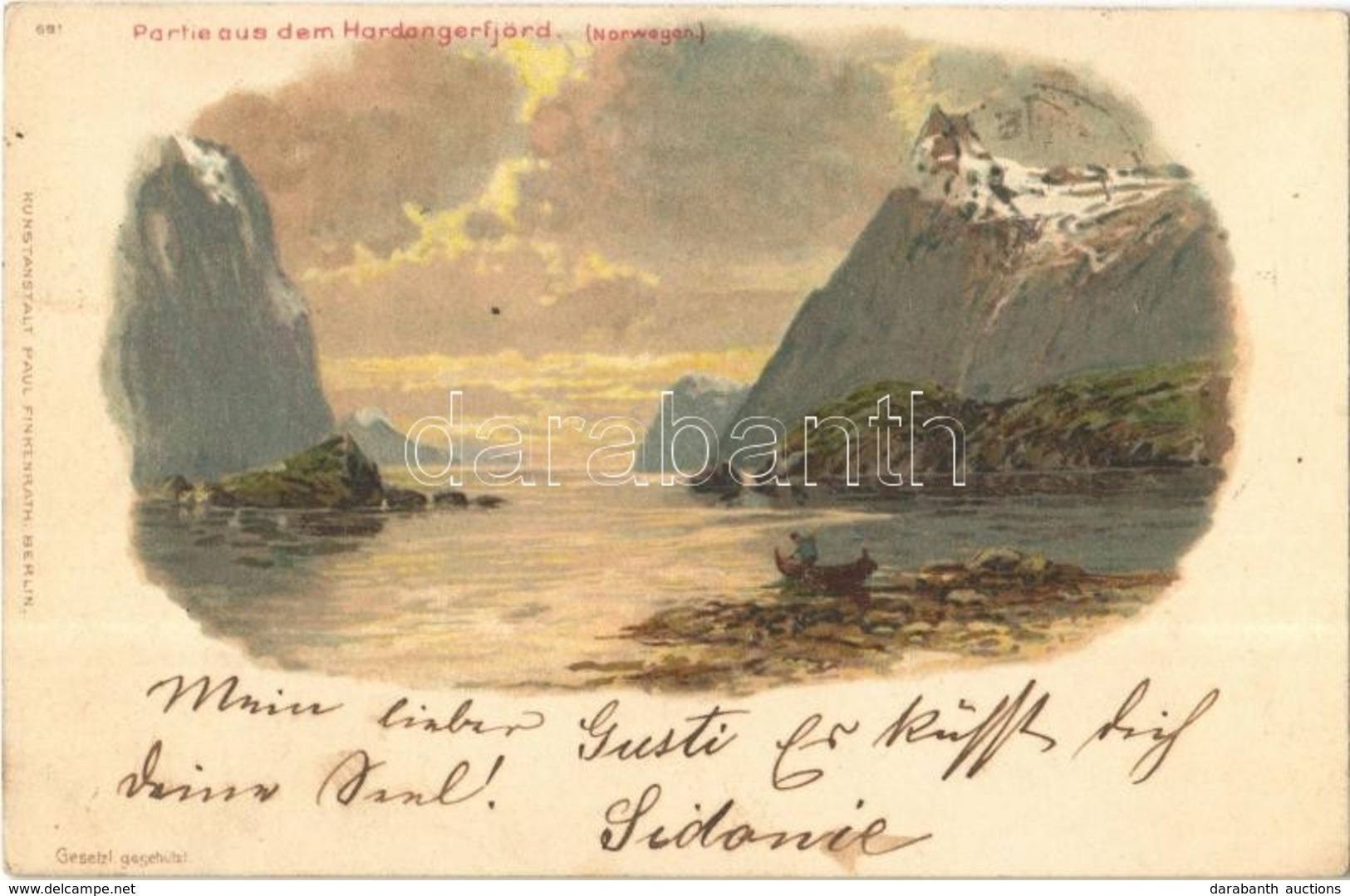 T2 1899 Hardangerfjord. Kunstanstalt Paul Finkenrath Litho - Ohne Zuordnung