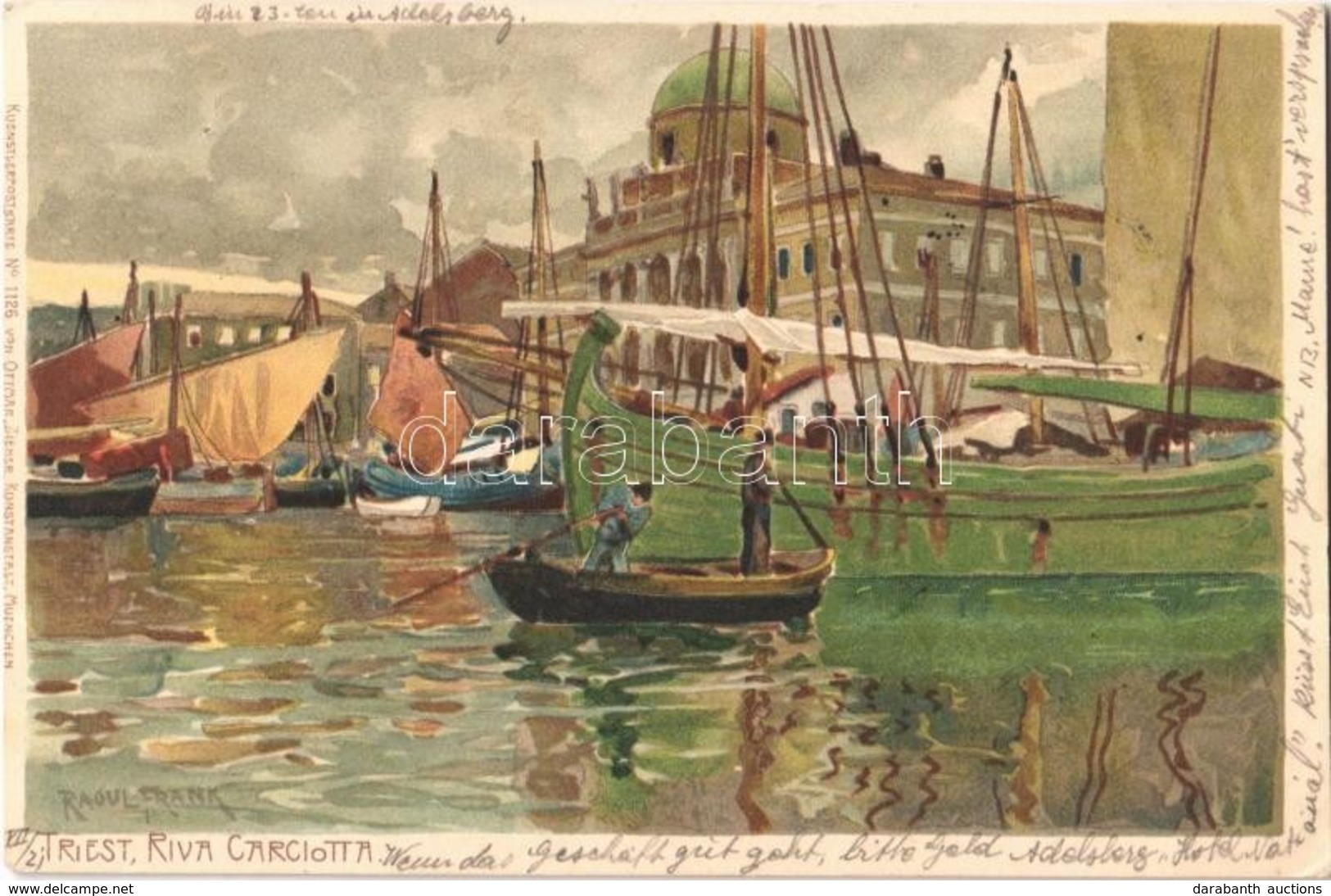 T1/T2 1900 Trieste, Trieszt; Rova Varciotta / Port, Ships. Kuenstlerpostkarte No. 1126 Von Ottmar Zieher, Litho S: Raoul - Zonder Classificatie