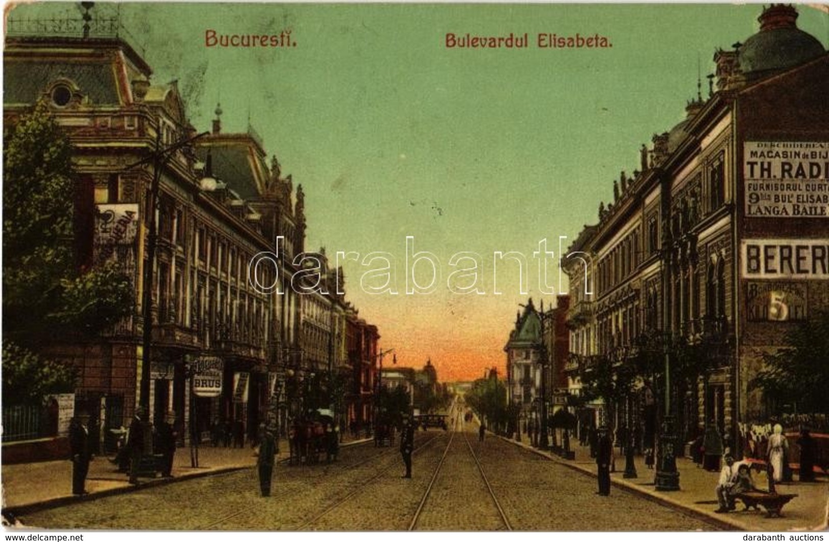 T2/T3 1906 Bucharest, Bucuresti; Bulevardul Elisabeta, Drogueria Brus / Street, Drogerie, Shops (EK) - Non Classés