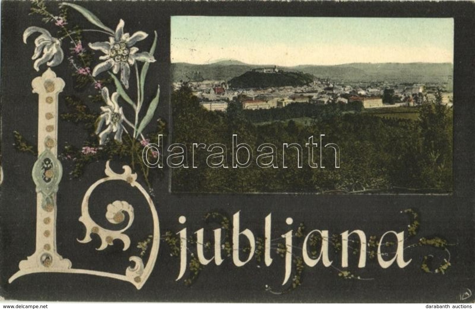 T2/T3 1907 Ljubljana, Laibach; Art Nouveau Floral Greeting (EK) - Ohne Zuordnung