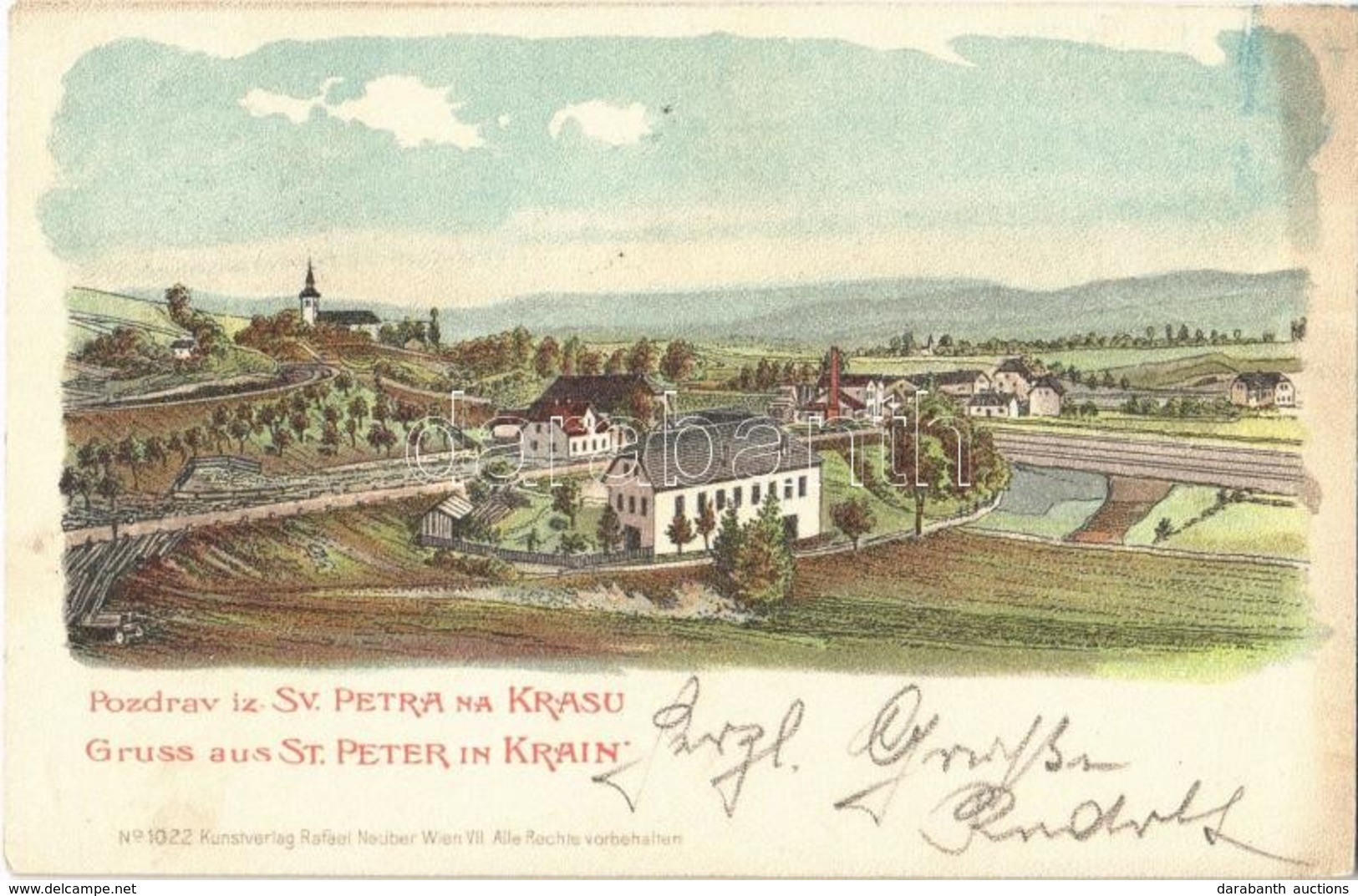 T2 1900 Pivka, St. Petra Na Krasu, San Pietro Del Carso, St. Peter In Krain; Kunstverlag Rafael Neuber No. 1022. Litho - Ohne Zuordnung