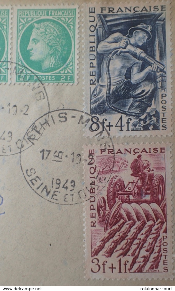 R1949/1185 - TYPE CERES De MAZELIN N°680 (PAIRE) + SERIE Des METIERS N°823 à 826 Sur ✉️ - Lettres & Documents