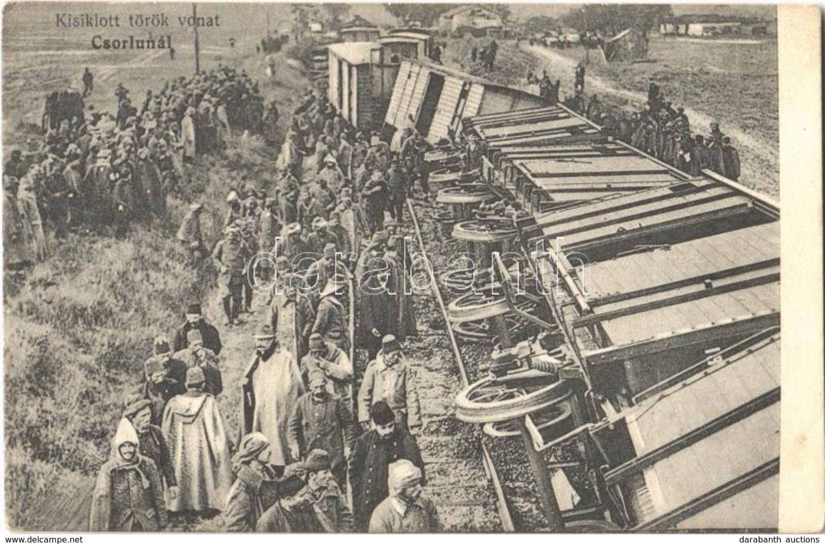 ** T2 Corlu, Csorlu; Kisiklott Török Vonat / Turkish Railway Disaster With Overturned Train - Non Classés