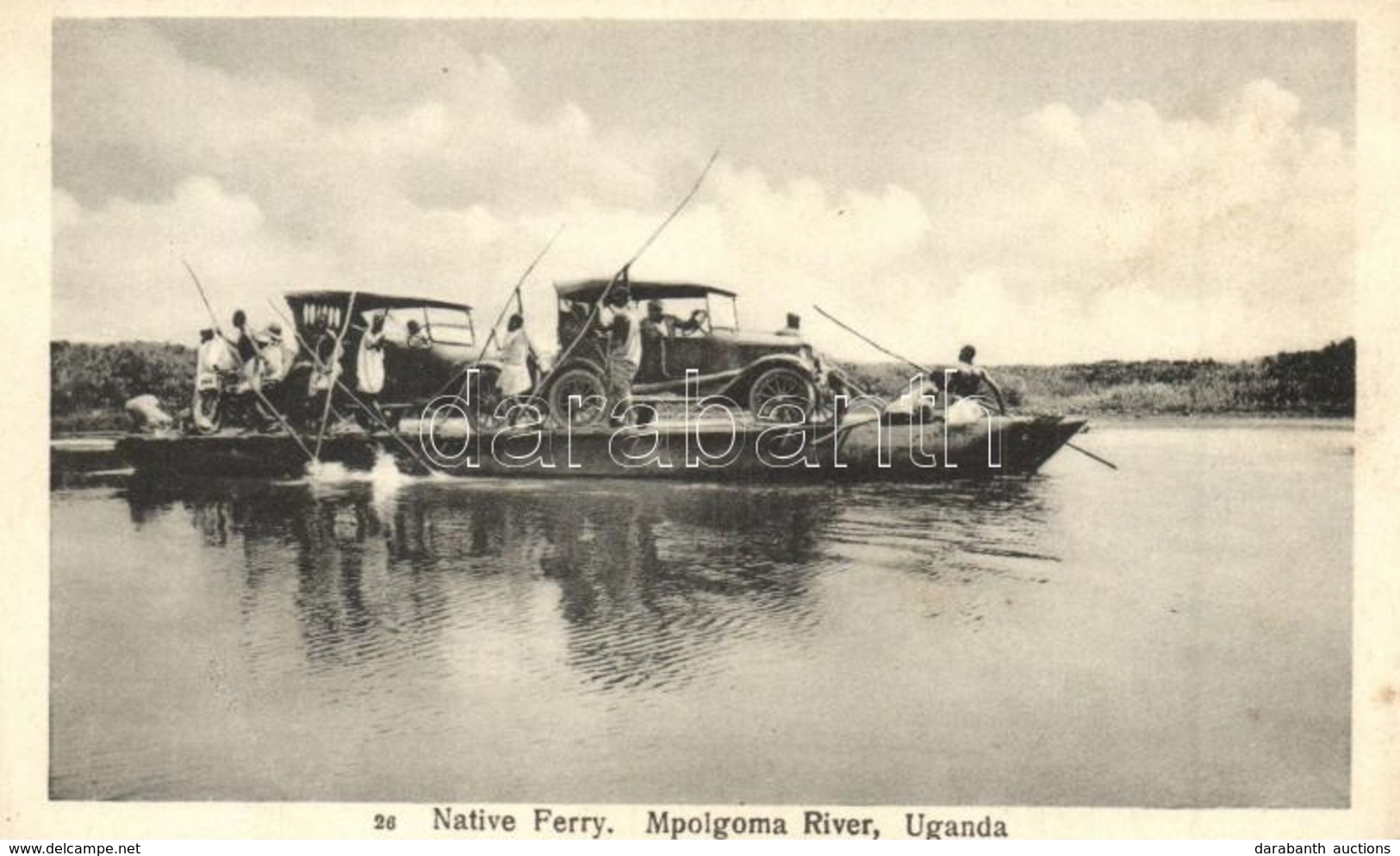 ** T1 Mpologoma (Mpolgoma) River, Native Ferry With Automobiles - Unclassified