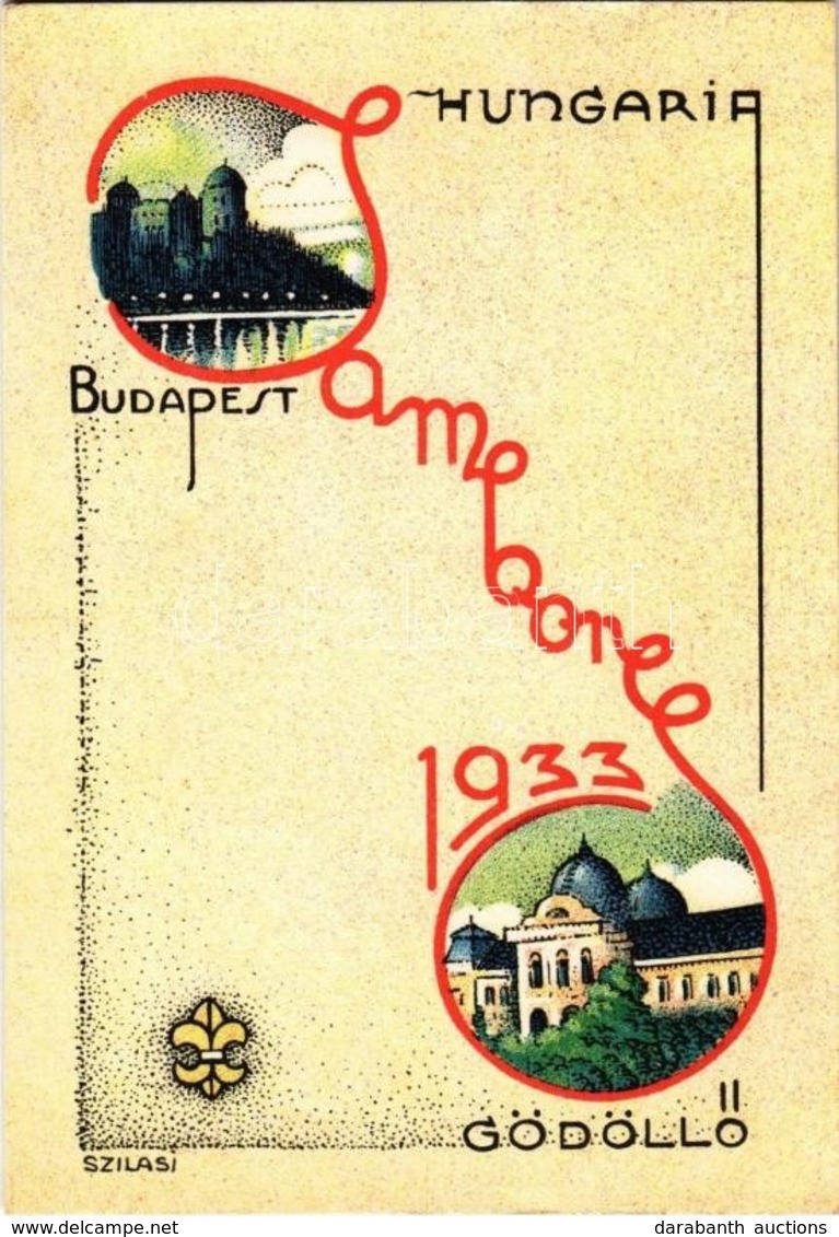 * T2 1933 Budapest-Gödöllő, Cserkész Jamboree. Kiadja A Magyar Cserkészszövetség / Hungarian Scout Jamboree Art Postcard - Ohne Zuordnung