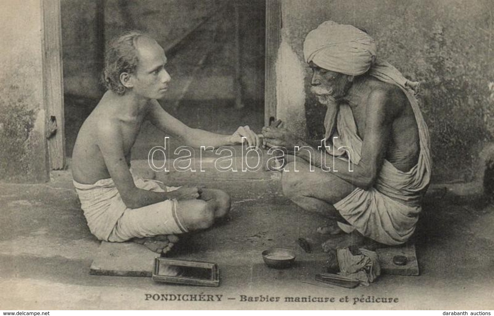 ** T1 Pondicherry, Puducherry; Barbier Manicure Et Pédicure / Indian Folklore, Manicure & Pedicure Barber - Unclassified