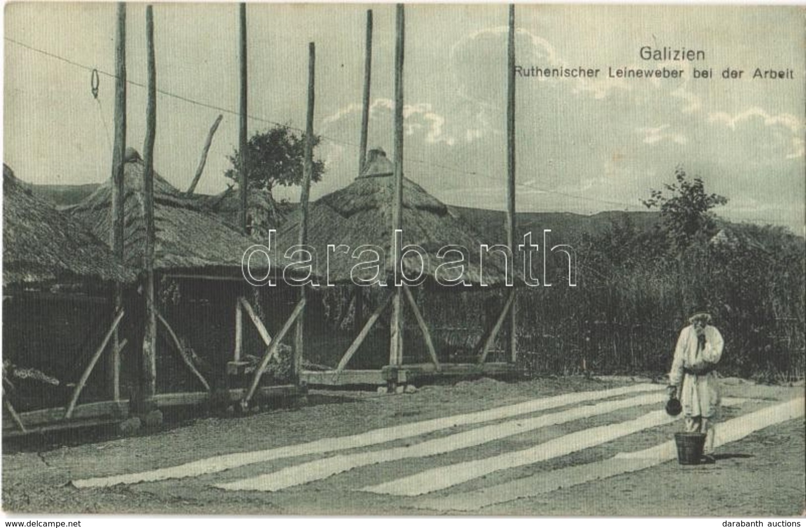 ** T1 Galizien, Ruthenischer Leineweber Bei Der Arbeit / Rusyn (Ruthenian) Folklore, Linen Weaver At Work. Zittavia H.J. - Unclassified