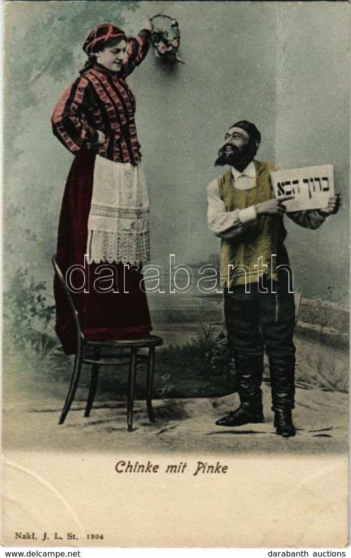 ** T1/T2 Chinke Mit Pinke. Nakl. J.L. St. 1904 / Jewish Couple With Hebrew Text + Ex Leo Libris - Sin Clasificación