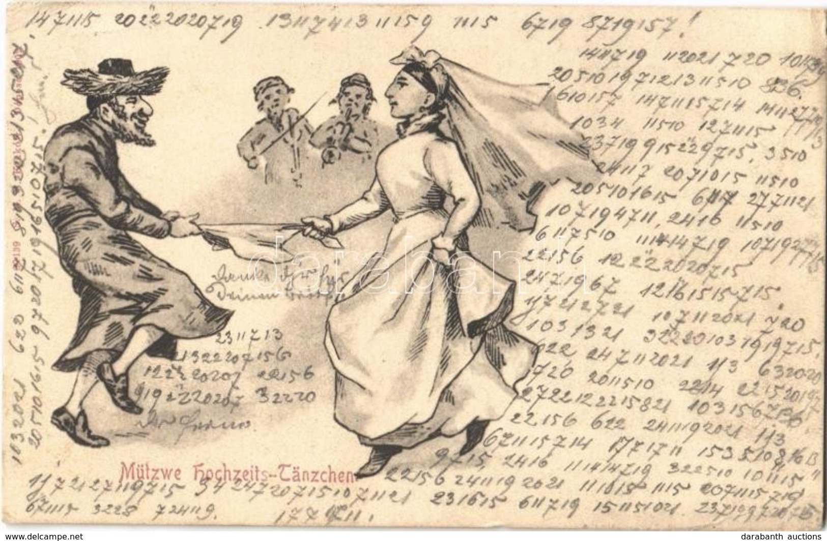 T2/T3 Mützwe Hohzeits-Tänzchen. 60139. S.M.P. Kraków 1902.  / Jewish Wedding Dance. Judaica + Cryptography (EK) - Ohne Zuordnung