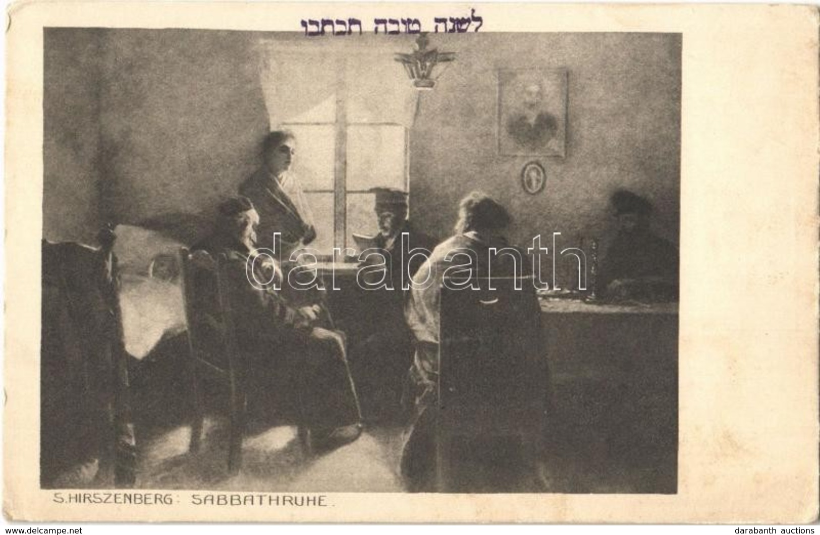 * T2/T3 Sabbathruhe. Neue Künstler-Karte I. Serie Hirszenberg J.V.B.  / Sabbath Rest. Judaica Art Postcard S: S. Hirszen - Sin Clasificación