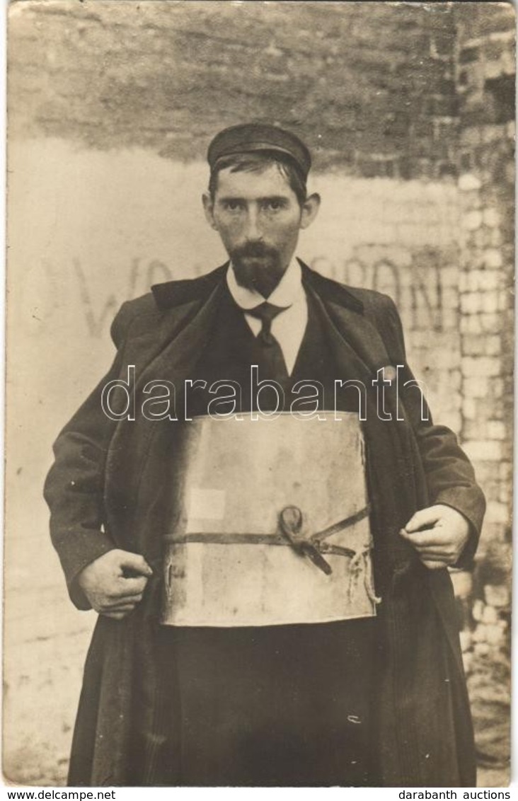 * T2/T3 ~1916 Orosz Zsidó Csempész Az Első Világháborúban / Russian Jewish Smuggler During WWI. Judaica Photo - Non Classificati