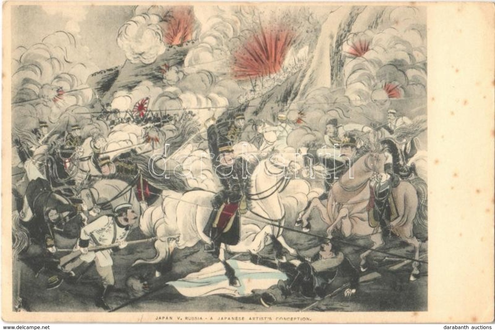 ** T2/T3 Japan V. Russia - A Japanese Artist's Conception. Russo-Japanese War, Cavalry (wet Corner) - Unclassified