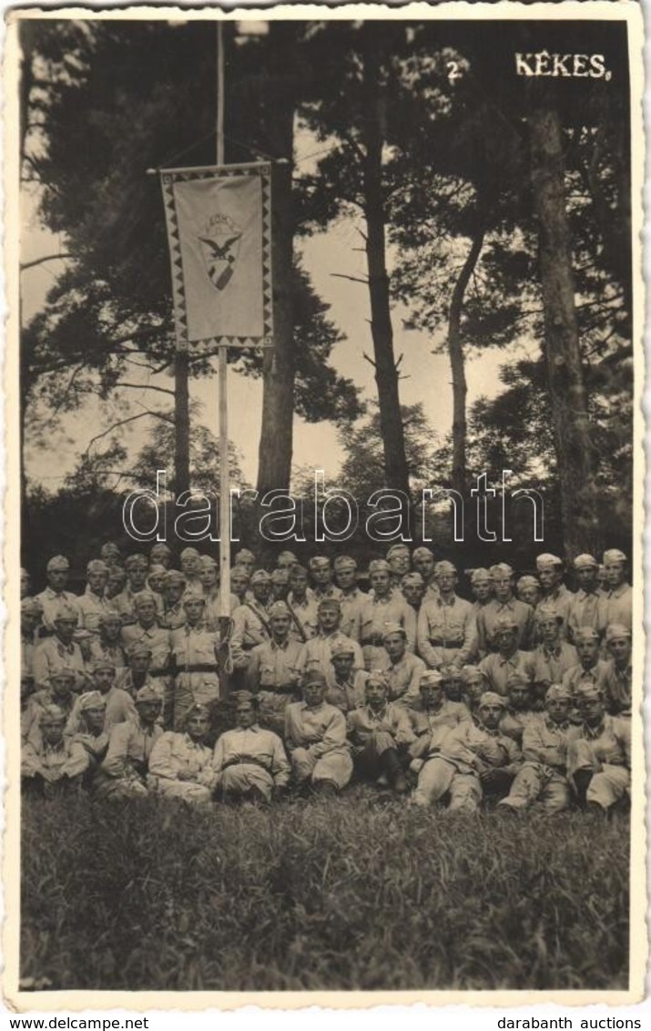 * T2/T3 1941 Kékes, Egyetemi és Főiskolai Hallgatók Önkéntes Nemzeti Munkaszolgálata, Ond Vezér 59. Sz. Tábor Csoportkép - Zonder Classificatie