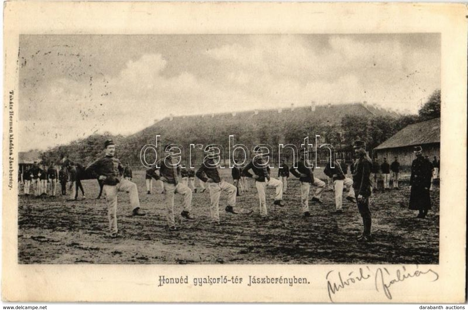 T2 1906 Honvéd Gyakorló Tér Jászberényben. Takáts Herman Kiadása / Hungarian Military Training Field In Jászberény - Non Classés