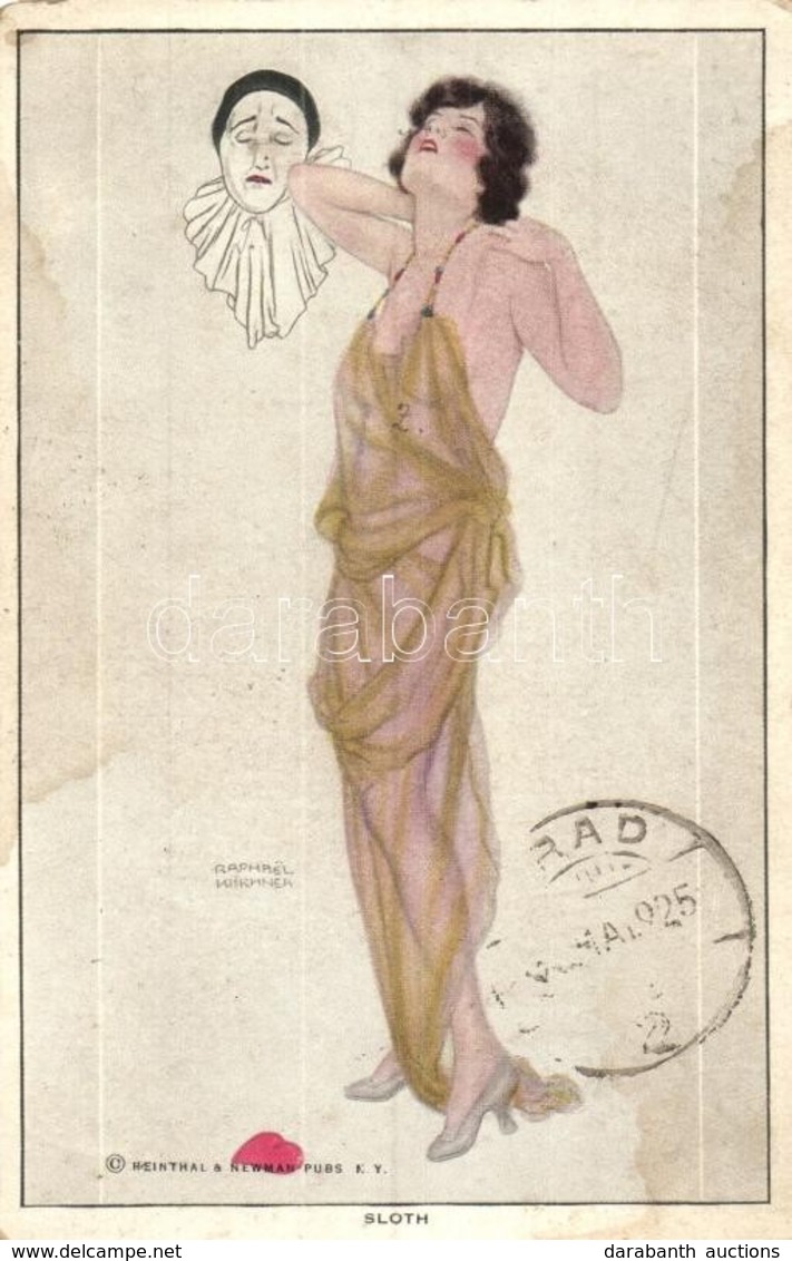 T2/T3 Sloth / Gently Erotic Art Nouveau Postcard. Reinthal & Newman No. 994. S: Raphael Kirchner (fl) - Unclassified
