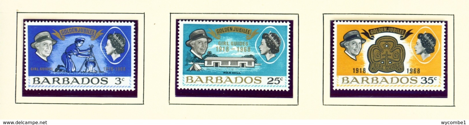 BARBADOS  -  1968 Girl Guides Set Unmounted/Never Hinged Mint - Barbados (1966-...)