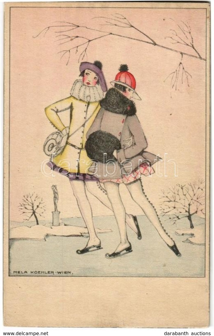 ** T1/T2 1923 Ice Skating Ladies. Wenau-Brabant 1863. S: Mela Koehler - Non Classés