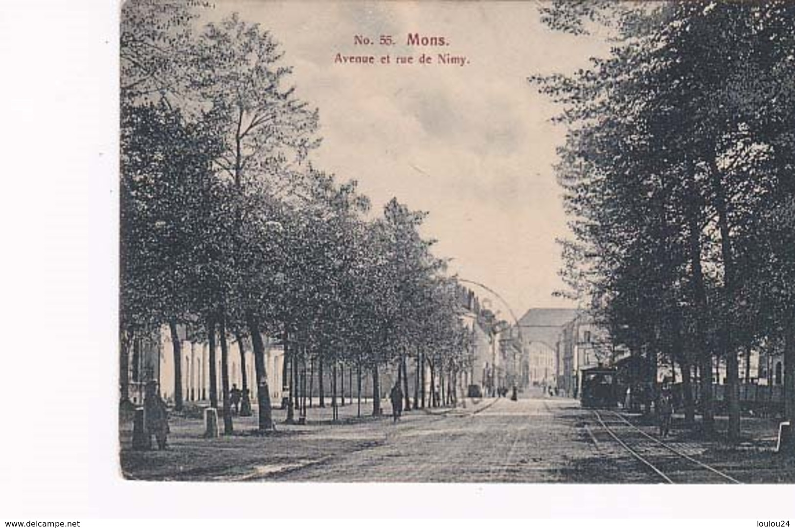 Mons Av Et Rue De Nimy Avec Tram - Mons