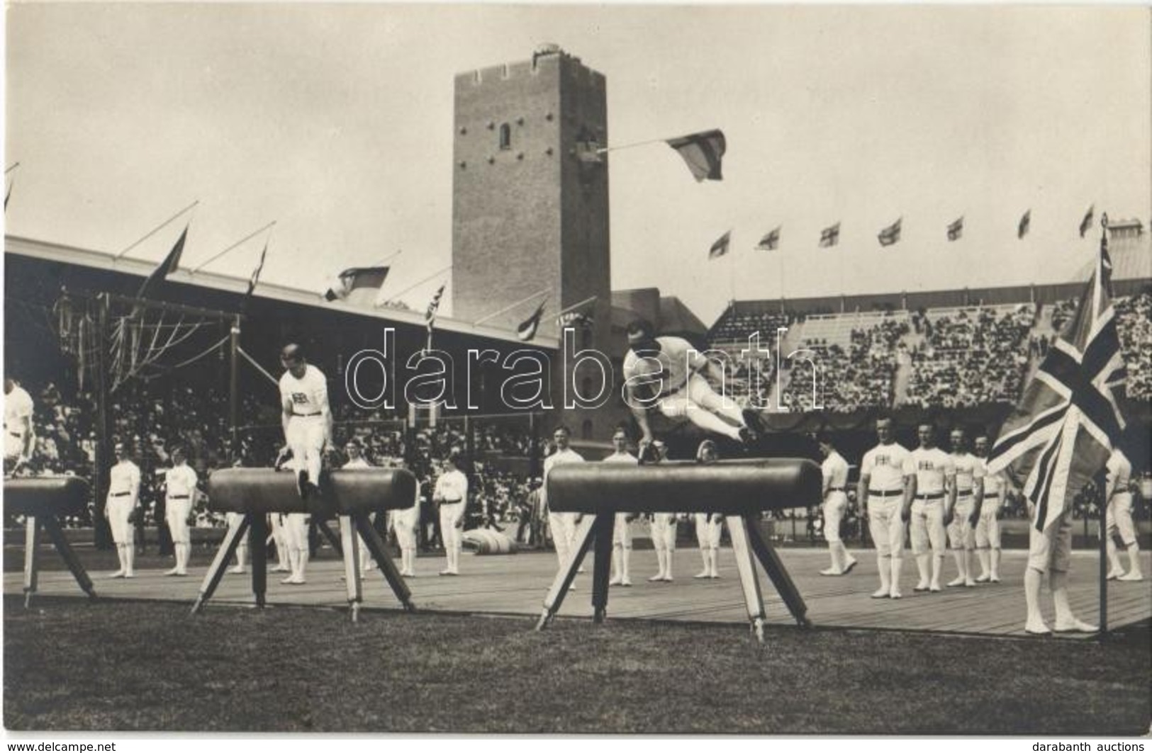 ** T1 1912 Stockholm, Olympiska Spelens Officiella. Nr. 152. De Engelska Gymnasterna I Stadion / 1912 Summer Olympics In - Sin Clasificación