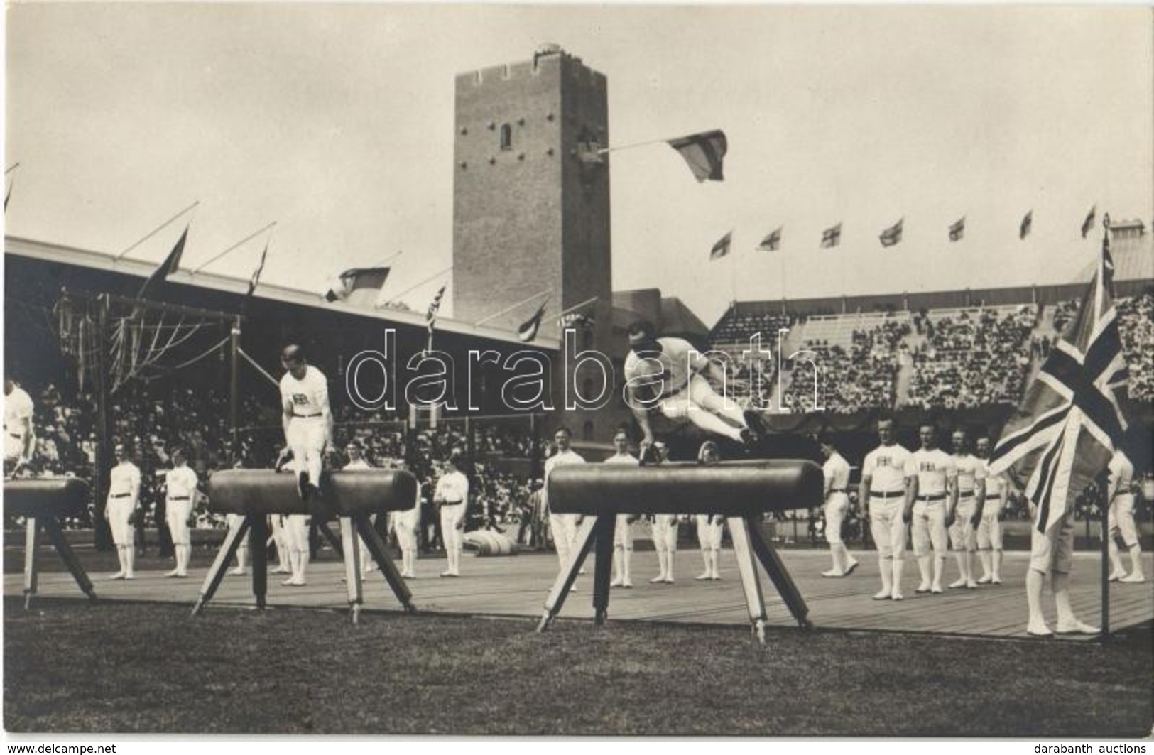 ** T1 1912 Stockholm, Olympiska Spelens Officiella. Nr. 152. De Engelska Gymnasterna I Stadion / 1912 Summer Olympics In - Non Classés