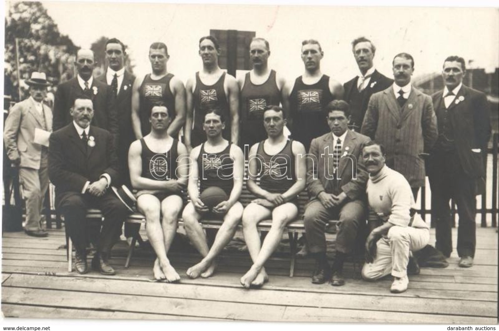 ** T2/T3 1912 Stockholm, Olympiska Spelens Officiella. Nr. 271. Englands Vattenpololag I:a Pris / 1912 Summer Olympics I - Ohne Zuordnung