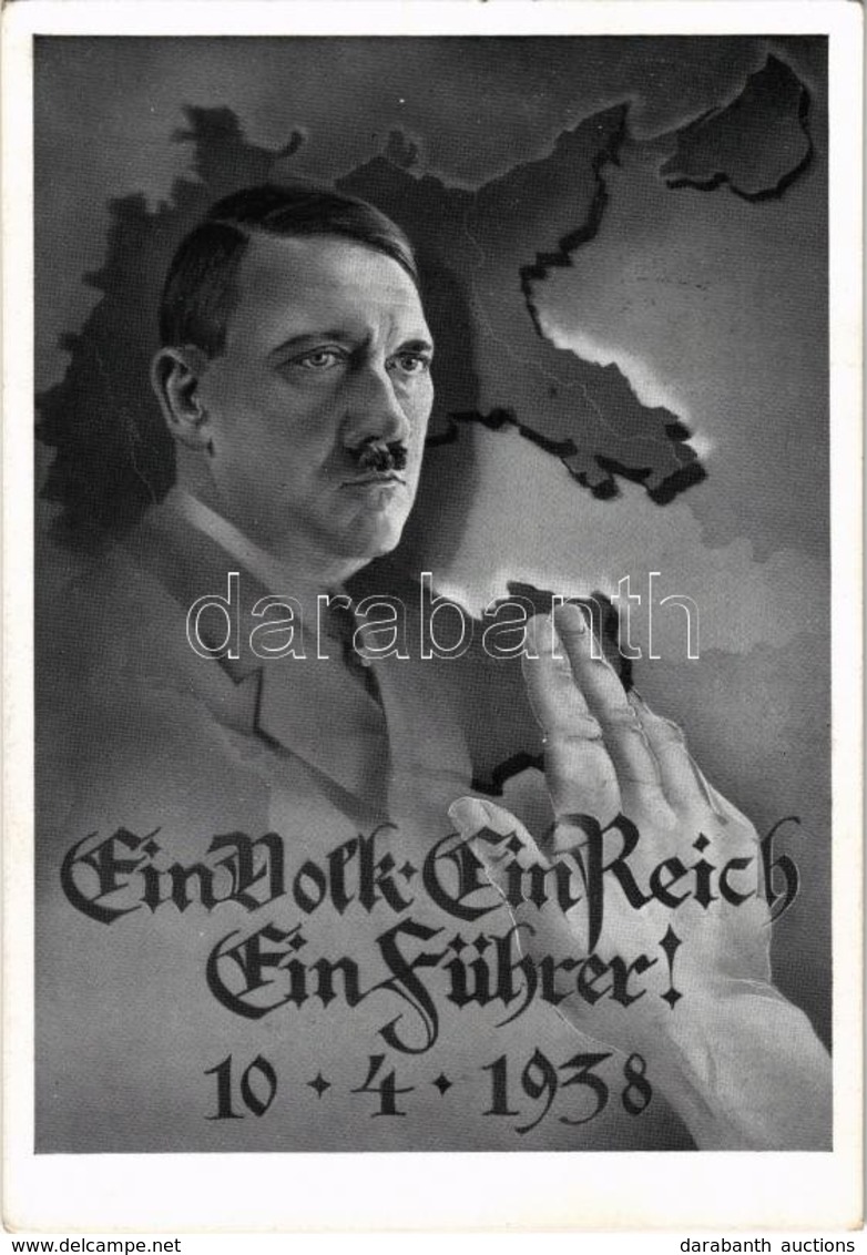 * T2 1938 Ein Volk, Ein Reich, Ein Führer! / Adolf Hitler, NSDAP German Nazi Party Propaganda, Map + '1938 Wien Ein Volk - Sin Clasificación