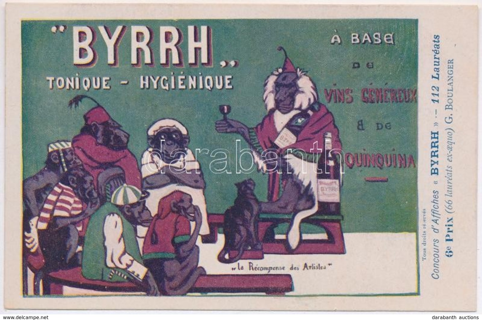 ** T1 Tonique Hygienique Byrrh. A Base De Quinquina Et De Vins Généreux. Concours D'Affiches 'Byrrh' - 112 Lauréats 6e P - Non Classés