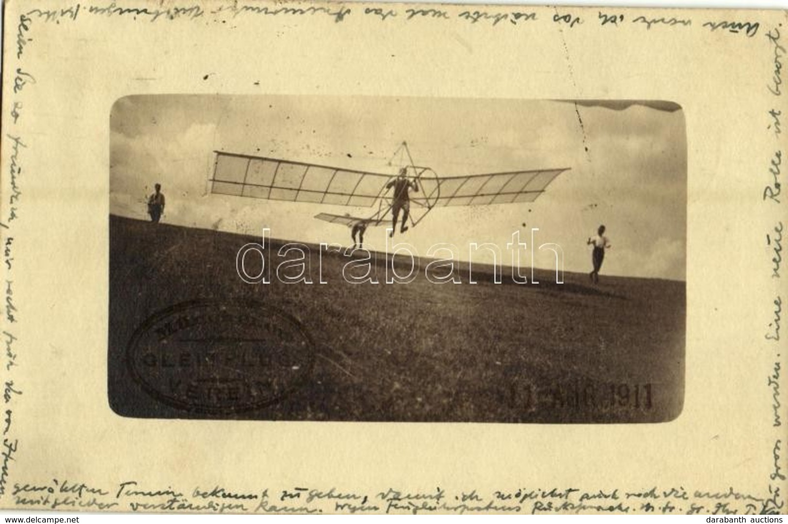T2/T3 1911 München, Munich; Gleitflugverein, / Gliding Association, German Early Gliding, Photo + 'Paul Knipping Cand. R - Ohne Zuordnung