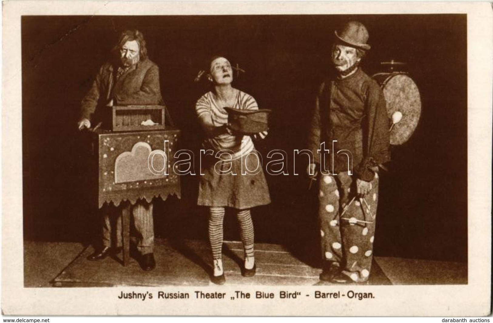 T2 1929 Jushny's Russian Theater 'The Blue Bird' - Barrel Organ, Russian Avant-garde Cabaret By Jasha Jushny - Non Classés