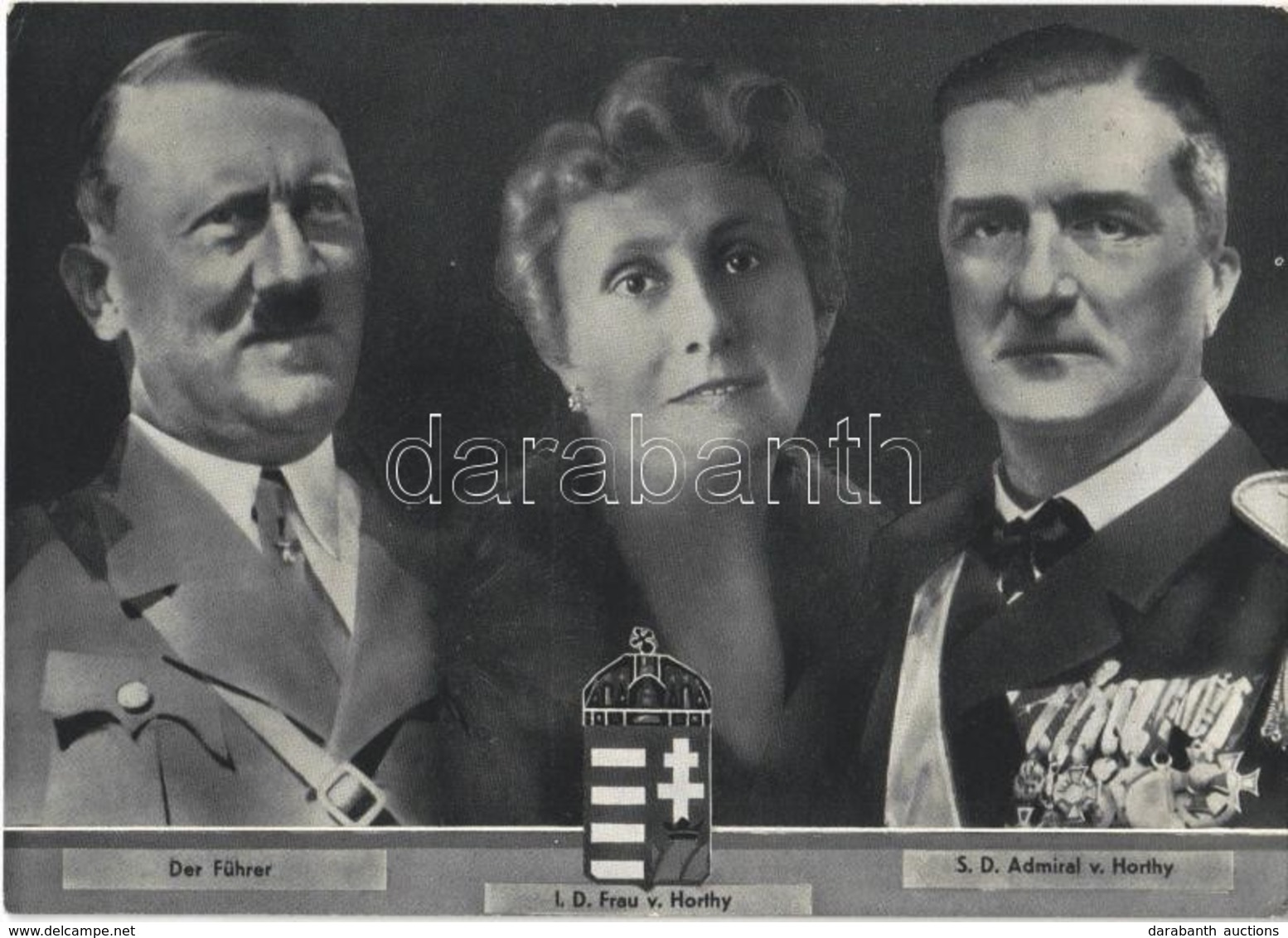 * T2/T3 Der Führer, Frau Von Horthy, Admiral Von Horthy; Verlag Wilhelm Stiewe / Hitler, Horthy, Purgly '1938 Deutschlan - Non Classés