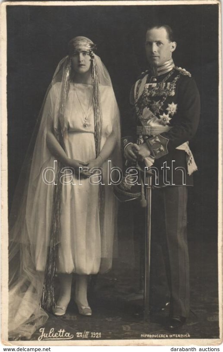 ** T2 Elisabeth Of Romania And Her Husband George II Of Greece / Regina Elisabeta A Greciei, Geórgios II. Julietta 27/II - Ohne Zuordnung