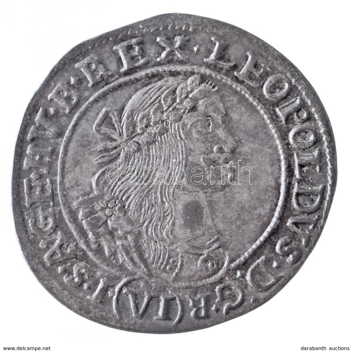 1669K-B 6kr Ag 'I. Lipót' Körmöcbánya (2,83g) T:1- /   
Hungary 1669K-B 6 Kreuzer Ag 'Leopold I' Kremnitz (2,83g) C:AU
H - Sin Clasificación