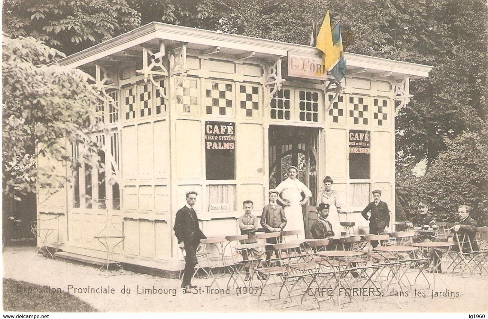 1023) Sint-Truiden - Expo 1907 - Café Foriers - Gekleurd - Sint-Truiden