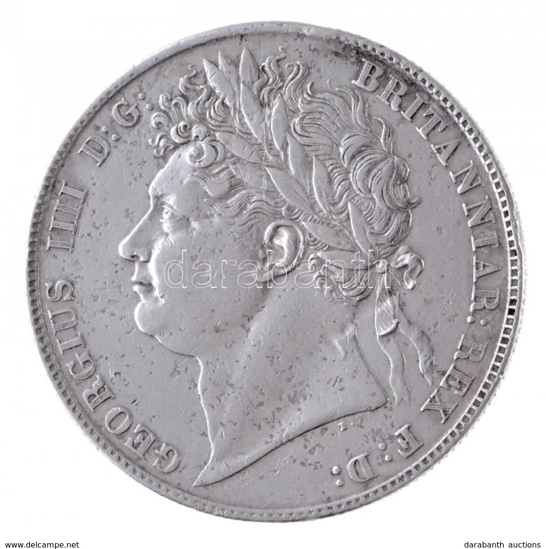 Nagy-Britannia 1820. 1/2C Ag 'IV. György' (14g) T:2,2- Ph. / 
Great Britain 1820. 1/2 Crown Ag 'George IV' (14g) C:XF,VF - Non Classés