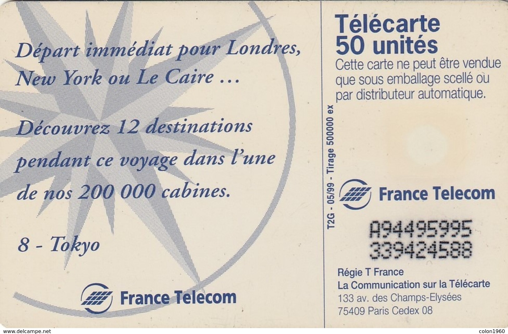 FRANCIA. 08 - Tokyo. 50U. 0971A. 05/99. (297). - 1999