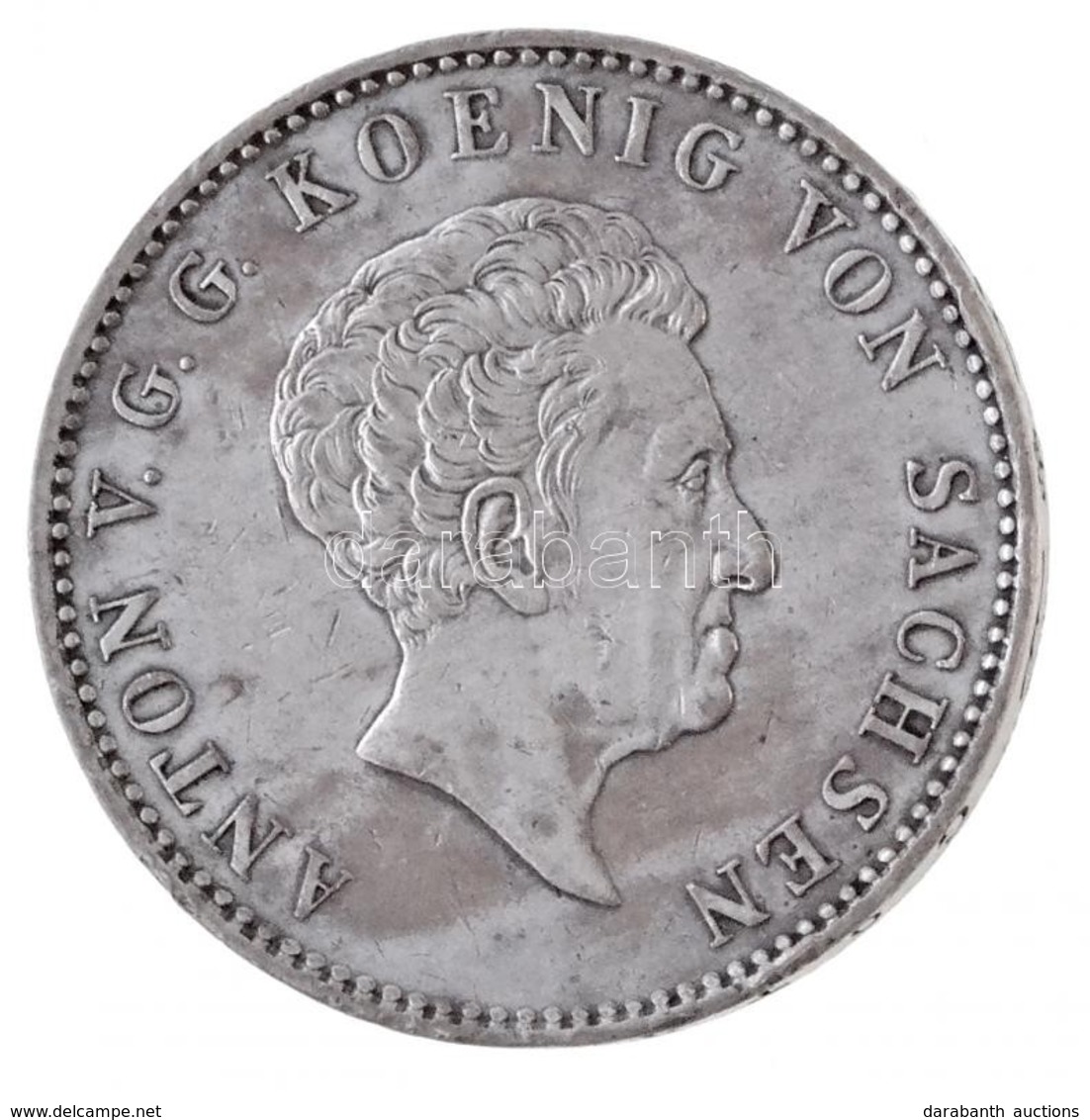 Német Államok / Szászország-Albertine 1835G Tallér Ag 'Anton' (27,98g) T:2 Ph. / German States / Saxony-Albertine 1835G  - Ohne Zuordnung