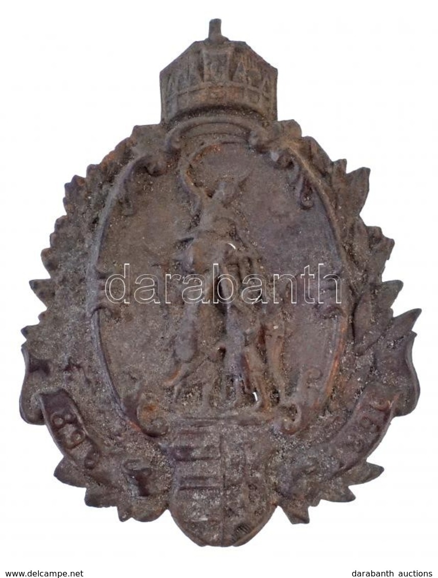 1896. '896-1896' Milleniumi Br Lemezjelvény (55x41mm) T:2 / Hungary 1896. '896-1896' Br Sheetmetal Badge For The Hungari - Non Classés
